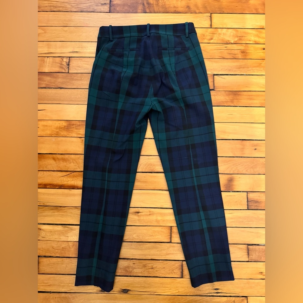 JCREW Ruby Black Watch Green Tartan Plaid Pants - Picture 4 of 4